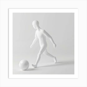 Man Kicking A Ball 2 Art Print