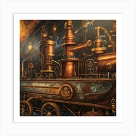 Steam Train Art Print