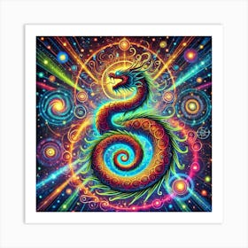 Psychedelic Dragon Affiche