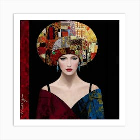 Woman In A Hat 4 Art Print