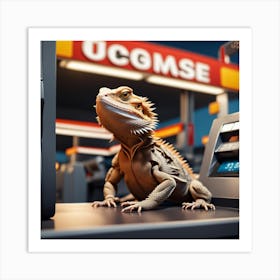 Gas Statiom Dragon Art Print