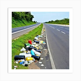 Garbage On The Road 11 Art Print