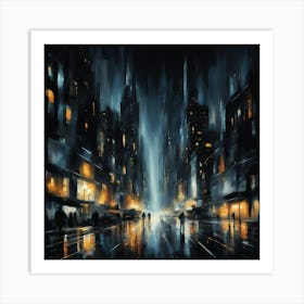 Night In The City 2 Art Print