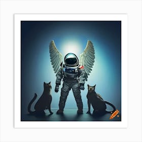 Space angel companions Art Print