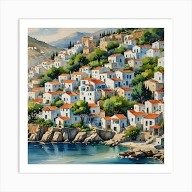 Aegean Village Art Print