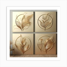 Gold Leaf Set Art Print