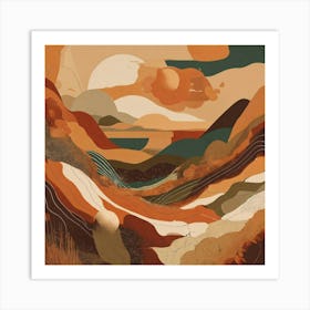 Landscape With Mountains 6 Art Print