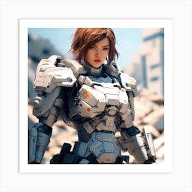 Halo Girl Art Print