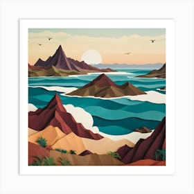 Paper - Landscape Stock Videos & Royalty-Free Footage Art Print