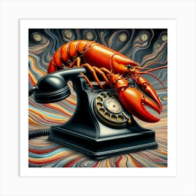 Lobster On A Telephone Art Print