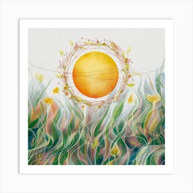 Sun In The Grass 2 Art Print