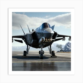 F35 Fighter Jet As A Transformer (2) Art Print