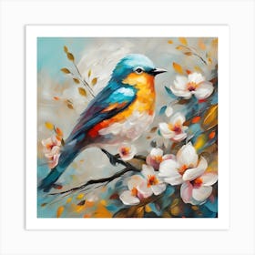 Bird On A Branch Art Print