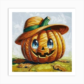 Pumpkin Hat 9 Art Print