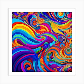 Abstract Psychedelic Background 1 Art Print