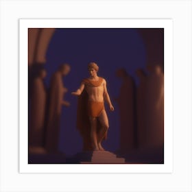 Statue Of Athena 4 Art Print