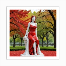 Red Dress Art Print