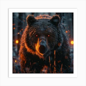 Bear In The Forest 3 Art Print