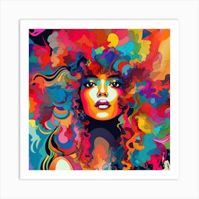 Colorful Woman 5 Art Print