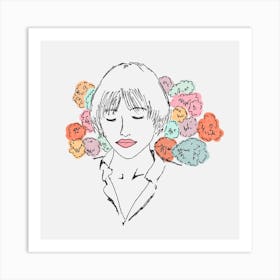 Girl Bloom Art Print