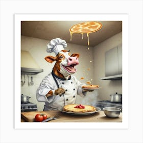 Chef Cow 20 Art Print