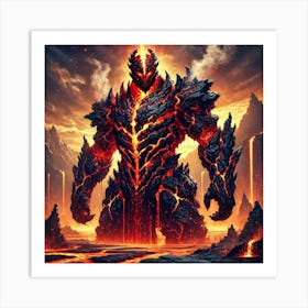 Lord Abyssion Magma Armor Art Print