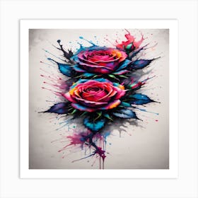 Colorful Roses Art Print