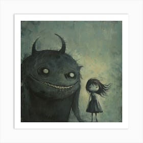 Making Friends With My Monster Art Print