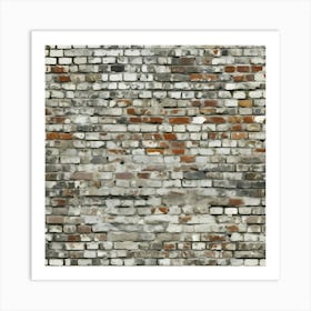 Distressed Brick Tile 4 Art Print