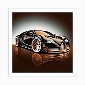 Bugatti Veyron 2 Art Print