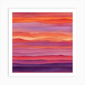 Abstract Sunset 1 Art Print