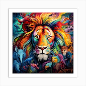 Lion Impression Art Print