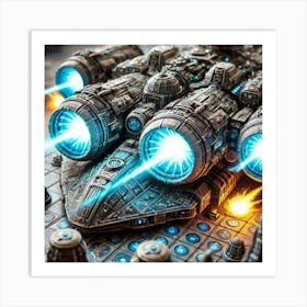 Tytan Class Dreadnought Energy Cannons Iron Commonwealth Art Print