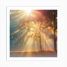 Sunrise In The Forest 7 Art Print