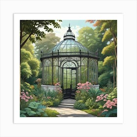 Into The Garden Ai Art Wall Art Design Illustration (6) Art Print