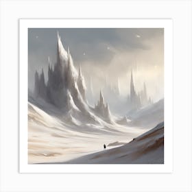 The Painted Silence of a Snow Desert Art Print