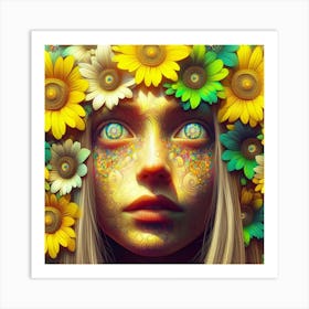 the girl with the sun in her eyes 1 Art Print