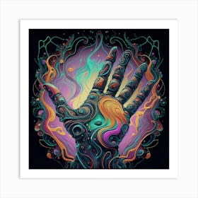 Psychedelic Hand Art Print