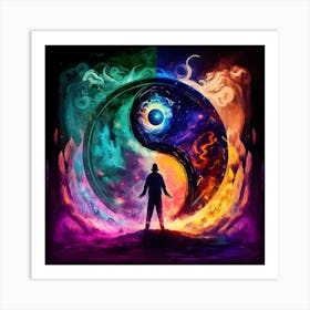 Yin Yang Symbol human Art Print