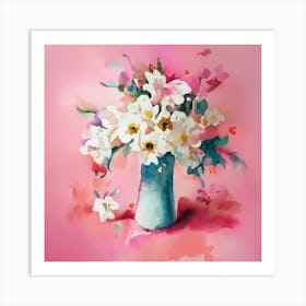 Daffodils In A Vase Art Print