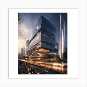 Futuristic Skyscraper Art Print