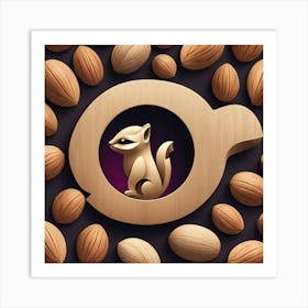 Squirrel With Nuts Art Print