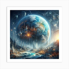 Futuristic City 102 Art Print