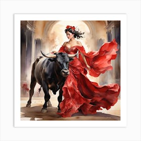 Power of Female Matador Art Print