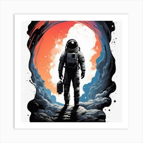 Astronaut In Space Art Print