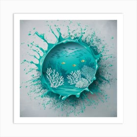 Underwater Scene Art Print