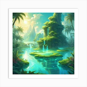 Fantasy Landscape Painting 16 Art Print