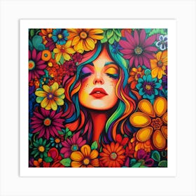 Flower Girl 14 Art Print