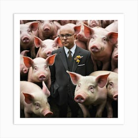 Pigs photo Art Print