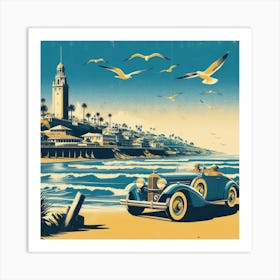 La Jolla, California. Vintage  Art Print